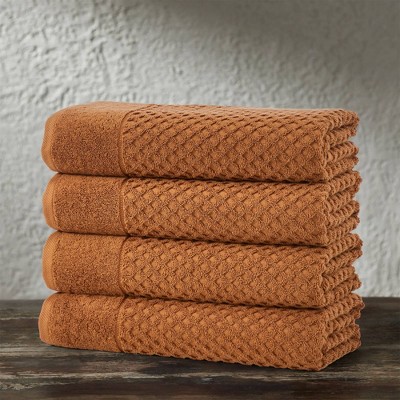 4pc Cotton Diamond Textured Towel Set - Isla Jade