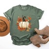 Simply Sage Market Fall Pumpkin Floral Garment Dyed Tee - 3 of 4