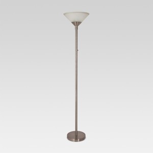 Torch Floor Lamp Silver Includes Energy Efficient Light Bulb - Threshold , Size: Lamp with Energy Efficient Light Bulb