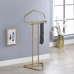 Kings Brand Furniture Kalblins Metal Suit Valet Stand, Clothes Rack, Clothing Organizer, Jacket Hanger - 1 of 4