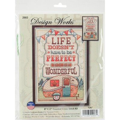 Design Works Counted Cross Stitch Kit 8"X12"-Life Is Wonderful (14 Count)