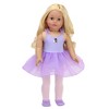 Sophia’s Ballet Outfit with Satin Slippers for 18” Dolls, Lavender - 4 of 4