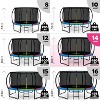 Joyberri Trampoline - ASTM Certified, 8-16ft for kids & adults. Anti-rust, with enclosure net, ladder, LED lights & sprinkler. Safe & fun! - 3 of 4