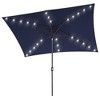Sonkuki 10x6.5 ft LED Rectangular Patio Market Umbrella w/Tilt Adjustment - 2 of 4