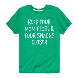 Boys' - Instant Message - Mom Close Snacks Closer Short Sleeve Graphic T-Shirt - 1 of 4