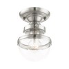 Livex Lighting Oldwick 1 - Light Flush Mount in  Brushed Nickel - 4 of 4