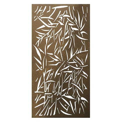 Stratco 4 X 2 Foot Decorative Rustic Lightweight Outdoor Metal Privacy Screen Panel For Backyard Screening Fencing And Backdrops Jungle Pattern Target