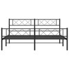 idaXL Metal Bed Frame - Durable Powder-Coated Steel, Black - with Headboard & Footboard - 4 of 4