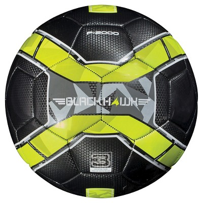 Franklin Sports Blackhawk Size 3 Soccer Ball - Black/Yellow