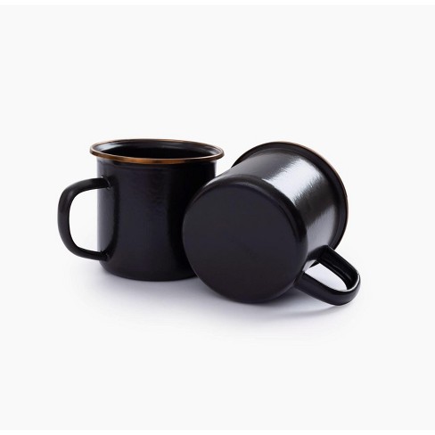 Barebones Enamel Espresso Cup - Set of 2, Eggshell, 4 oz