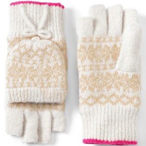 Lands' End Women's CashTouch Fair Isle Convertible Mittens - 1 of 2