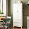 Gulches 72 Inch White Freestanding Pantry Cabinet - 2 Drawers, Adjustable Shelves, Heavy-Duty Steel Kitchen Storage Organizer - 4 of 4