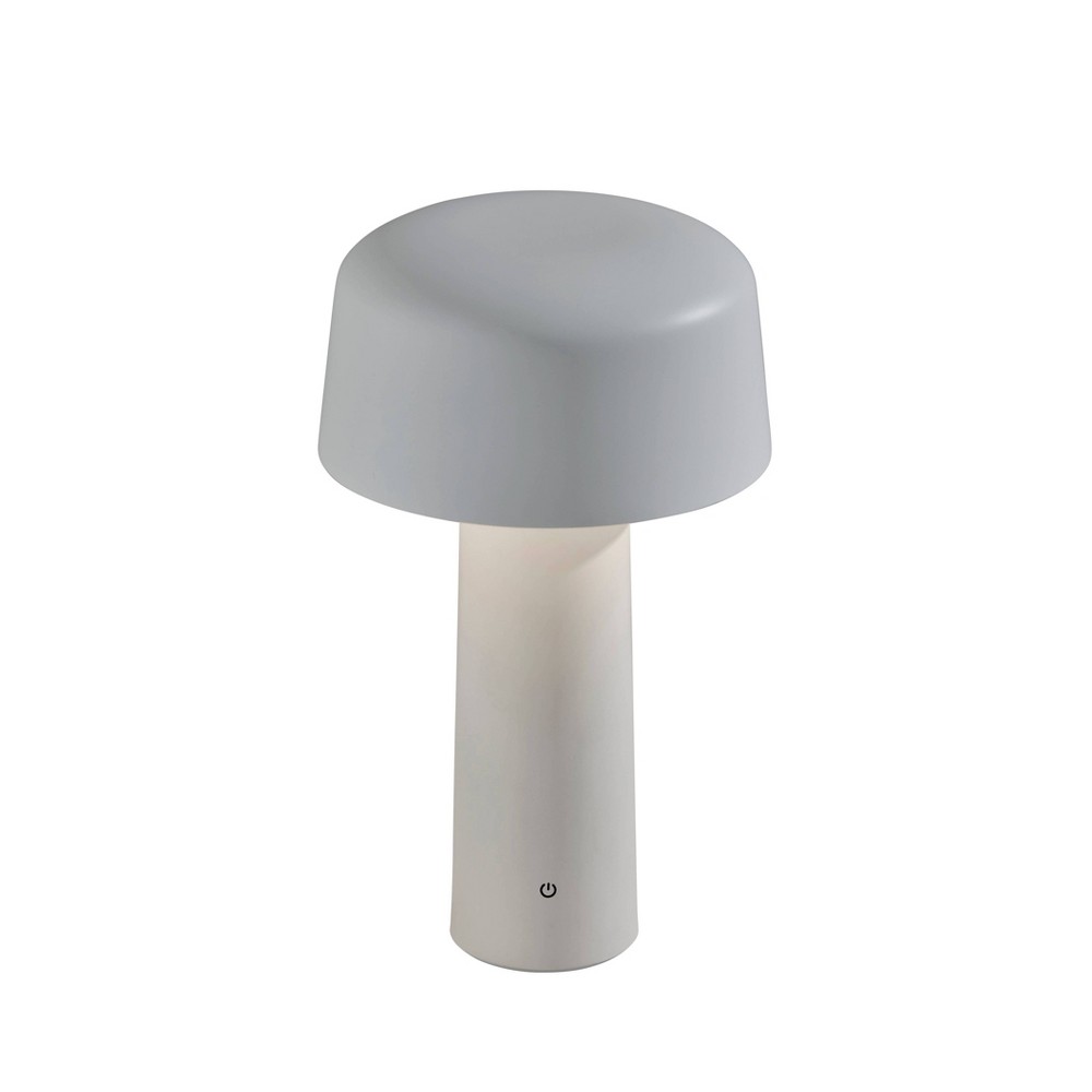 Photos - Floodlight / Street Light Adesso Lenny Cordless Table Lamp  White: Modern D (Includes LED Light Bulb)