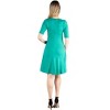 Maternity Knee Length A-Line Elbow Sleeve Dress - 24seven Comfort Apparel™ - 3 of 4