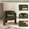 COLAMY Barrel Living Room Accent Chair, Upholstered Modern Side Armchair for Home, Bedroom - 4 of 4
