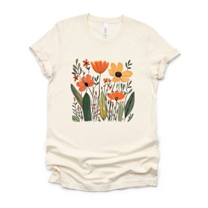 Simply Sage Market Orange Wildflowers Short Sleeve Tee - 1 of 4