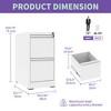NicBex Modern File Cabinet with Lock, Vertical Metal Filing Cabinets with Drawers and Anti-Tilt Design,Office Cabinet for Home, Office,Black/White - 3 of 4