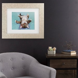 Trademark Fine Art Pat Saunders-White Little Napper Matted Framed Art - 1 of 4