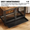 1 Set Iron Wood Simple Dog Cage - Strong Steel Pipe Dog Cage - 4 of 4
