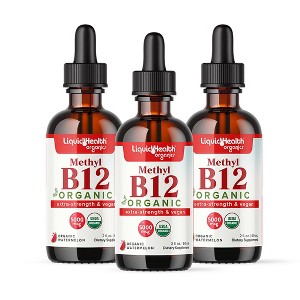 Organic Bariatric Liquid Vitamin B12 - Extra Strength & Vegan 5,000 mcg - 1 of 1