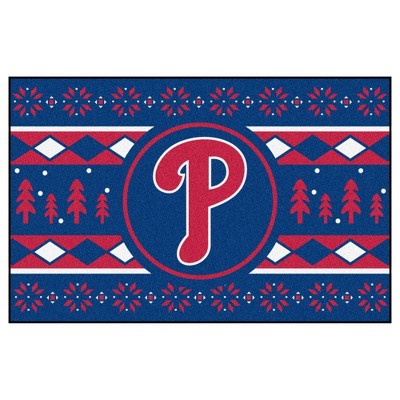 MLB Philadelphia Phillies 19"x30" Holiday Sweater Rug - Blue