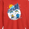Boys' - Peanuts - Charlie Brown And Linus Skiing Long Sleeve Graphic T-Shirt - 2 of 4