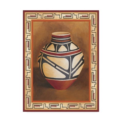 Southwest Pottery Abstract Canvas Art in Brown and Tan