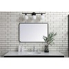 Elegant Lighting Soft corner metal rectangular mirror 24x36 inch in Black - 2 of 4