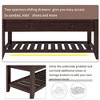 PAGED Storage Ottoman Bench with Beige Cushion, Wooden Ottoman with Storage -Drawers & Shoe Rack, Multipurpose Entryway Bench, Shoe Storage Bench - 4 of 4