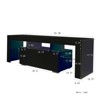 FONTOI Entertainment TV Stand with Cabinet for Televisions up to 55", Center Storage Console Table for Living Room, Black, 13.78"*17.72"*51.18" - 3 of 4