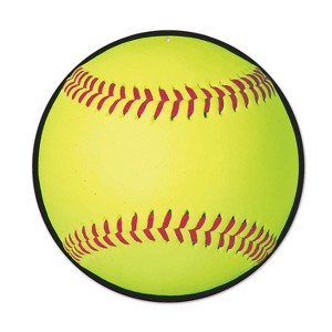 Beistle Softball Cutout, 10", (6/Pkg) Multicolored - 1 of 4