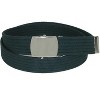 CTM Big & Tall Ribbed Fabric Belt with Nickel Buckle - 3 of 4