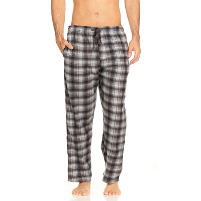 Microfleece Men’s PJ Plaid Pajama Pants with Pockets, Sizes Up to 3X