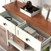 39" Farmhouse Console Table with Storage Drawers and Bottom Shelf,Rustic Entryway Table for Living Room or Hallway-The Pop Home - 3 of 4