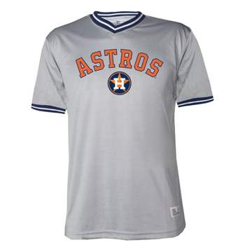 MLB Houston Astros Gray Men's Short Sleeve V-Neck Jersey