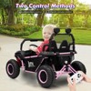 24V Ride on Car with Remote Control, 2 Seater LED Lights, Bluetooth, Treaded Tires, Electric Vehicles for Boys Girls - 2 of 4