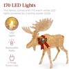 Best Choice Products 2-Piece Moose Family Lighted Christmas Yard Décor Set w/ 170 LED Lights, Stakes, Zip Ties - image 3 of 4