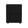 TIRAMISUBEST Bar Cart Two Pull-Down Door Cabinets and Two Open Shelves Buffet Cabinet with Storage - Black - 4 of 4