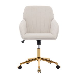 Ridstar Adjustable Office Chair with Backrest Seat For Bedroom-Beige - 1 of 4