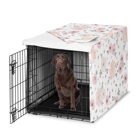 Pink dog crate covers hot sale