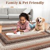 Washable Runner Rug, Non Slip Braided Print Low Pile Carpet for Hallway, Kitchen, or Bathroom - 3 of 4