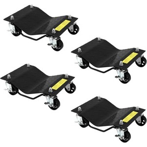 Acekool Car Dolly Set of 4, 8000 LBS Capacity Wheel Dollies for Moving Cars SUVs Trucks ATVs, 3" Steel Casters, Tire Guard, Garage & Shop Equipment - 1 of 4