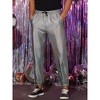 INSPIRE CHIC Men's Metallic Club Shiny Disco Sequin Pants - 2 of 4