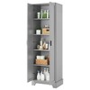NicBex 5-Tier Bathroom Storage Shelf with 2 Doors,Matte Finish FreeStanding Tall Cabinets with Adjustable Shelves for Bathroom,MDF Board - 3 of 4
