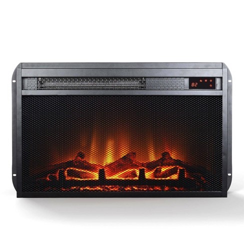 23x14 Electric Fireplace Insert With Mesh Front Black - Room u0026 Joy :  Target