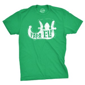 Mens Papa Elf Shoe T Shirt Cute Christmas Santas Helper Tee For Guys - Crazy Dog Men's T Shirt - 1 of 4