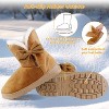 NPolar Women Ladies Snow Boots Super Soft Fabric Mid-Calf Winter Shoes  w/ Anti-slip Rubber Base Bowknot - 4 of 4