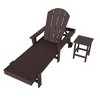 WestinTrends Malibu 2 Piece Adirondack Poly Reclining Chaise Lounge With Arms & Wheels - 2 of 4
