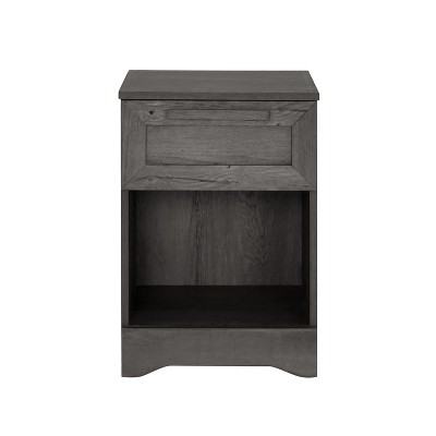 NicBex Modern Rustic Nightstand Bedside Table with Drawer and Bottom Open Shelf for Bedroom and Living Room