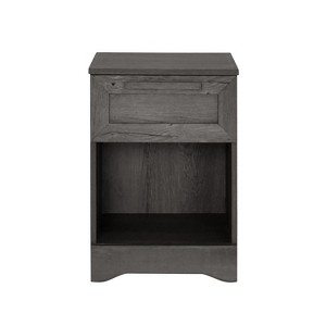 NicBex Modern Rustic Nightstand Bedside Table with Drawer and Bottom Open Shelf for Bedroom and Living Room - 1 of 4